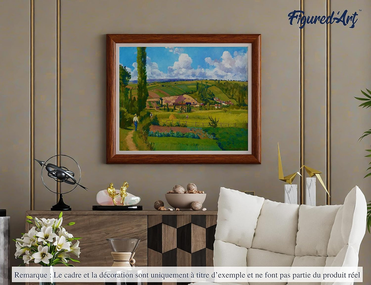 Malen nach Zahlen Set "Paysage aux Pâtis" mit Rahmen (40x50cm), Paysage aux Pâtis in Pontoise 40x50cm Mit Rahmen (bereits gespannt)