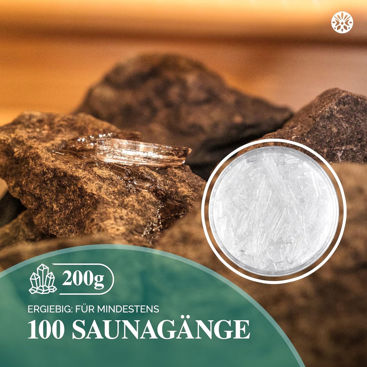 Mentholkristalle für Sauna-Aufgüsse, Nachfüllbeutel 200 g (1er Pack)