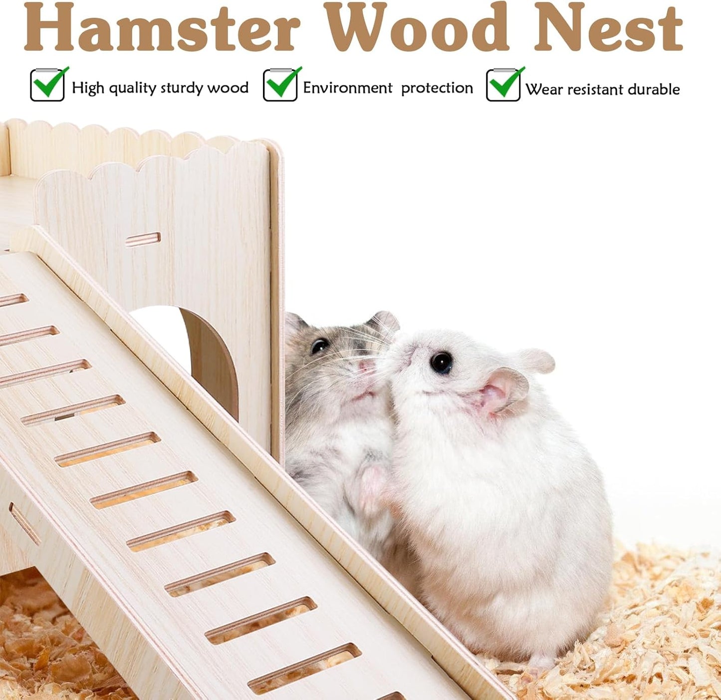 Holz-Bett mit Rampe