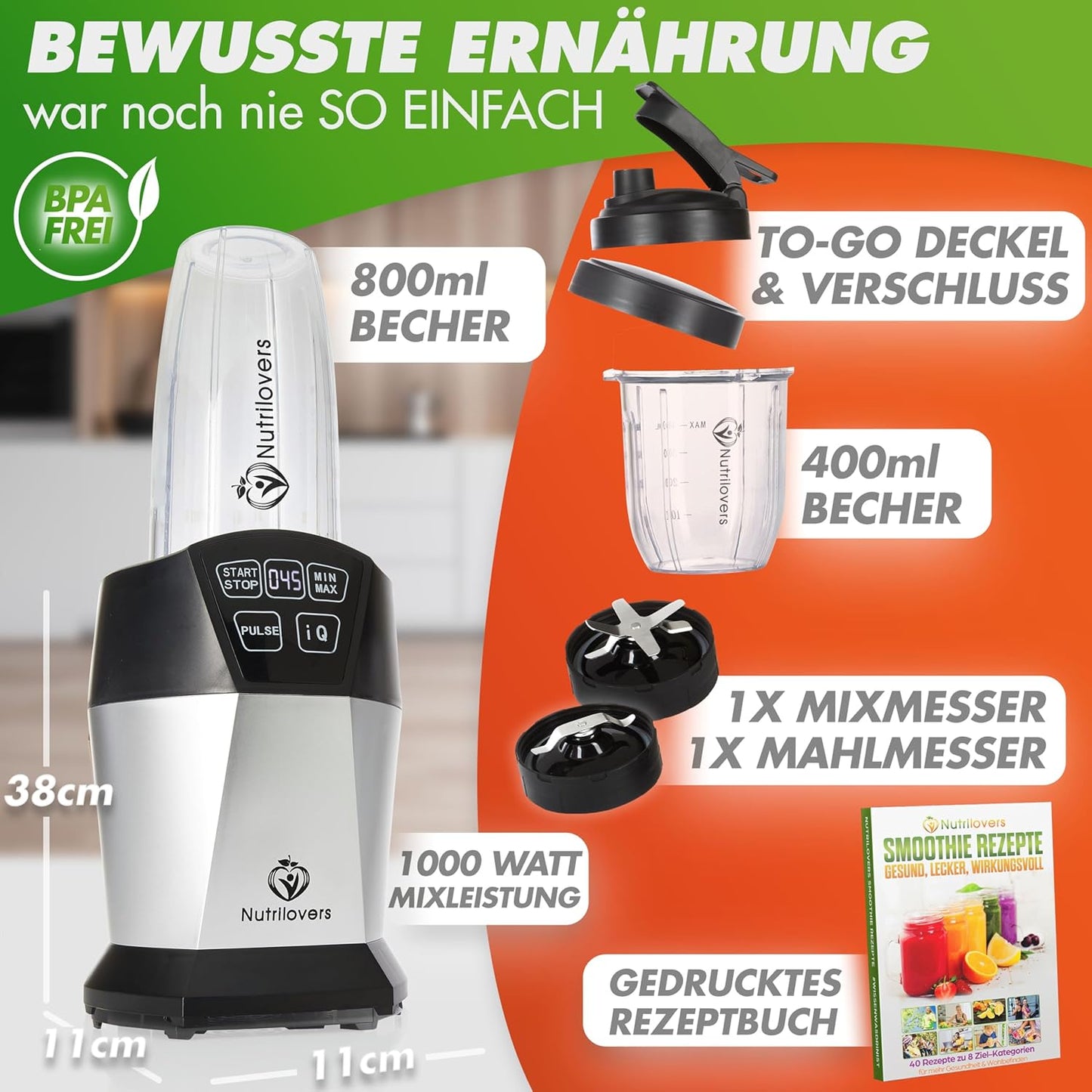 Smoothie-Maker to go, Mini-Mixer Smoothie Maker to go