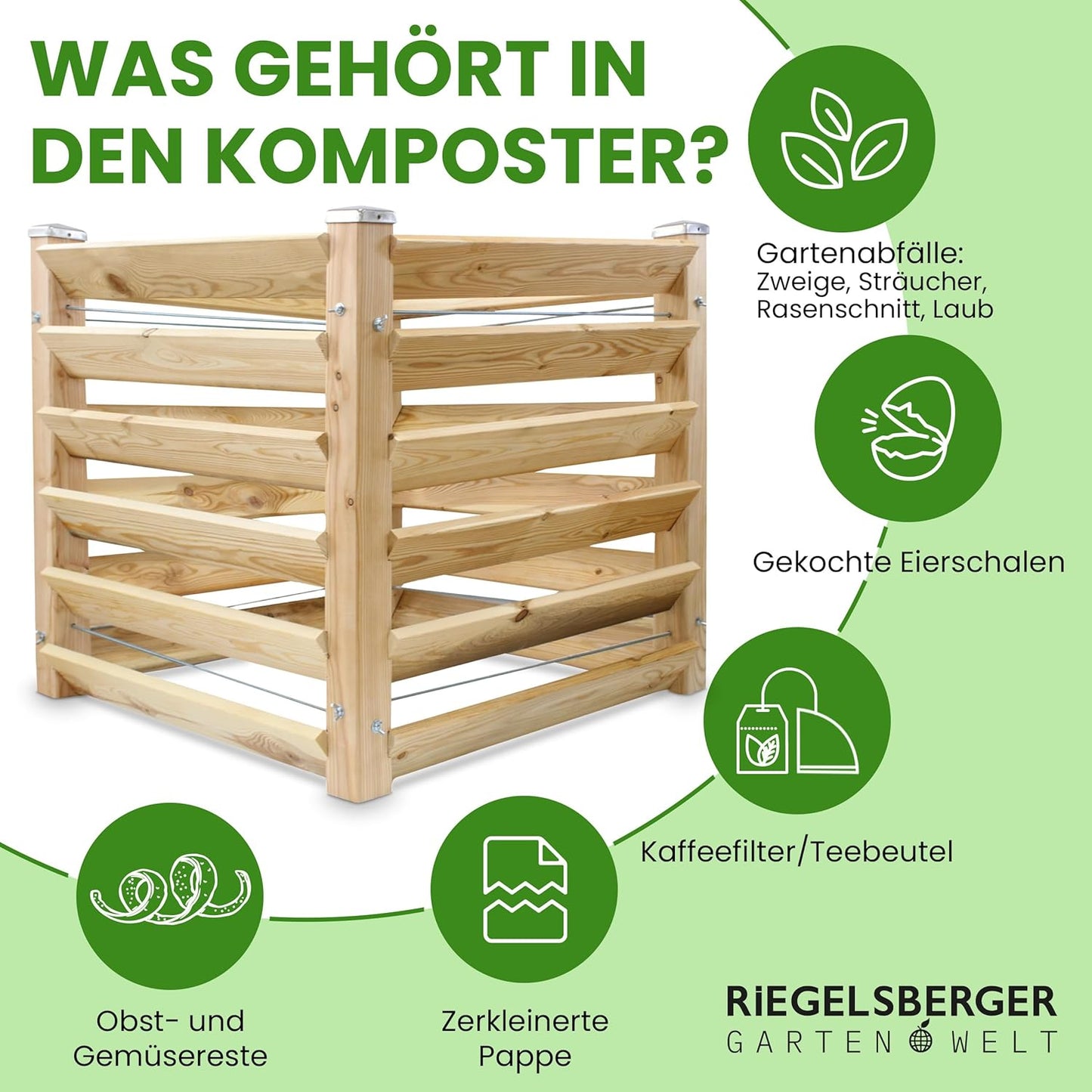 Holzkomposter, ca. 80x80 cm Höhe 80 cm