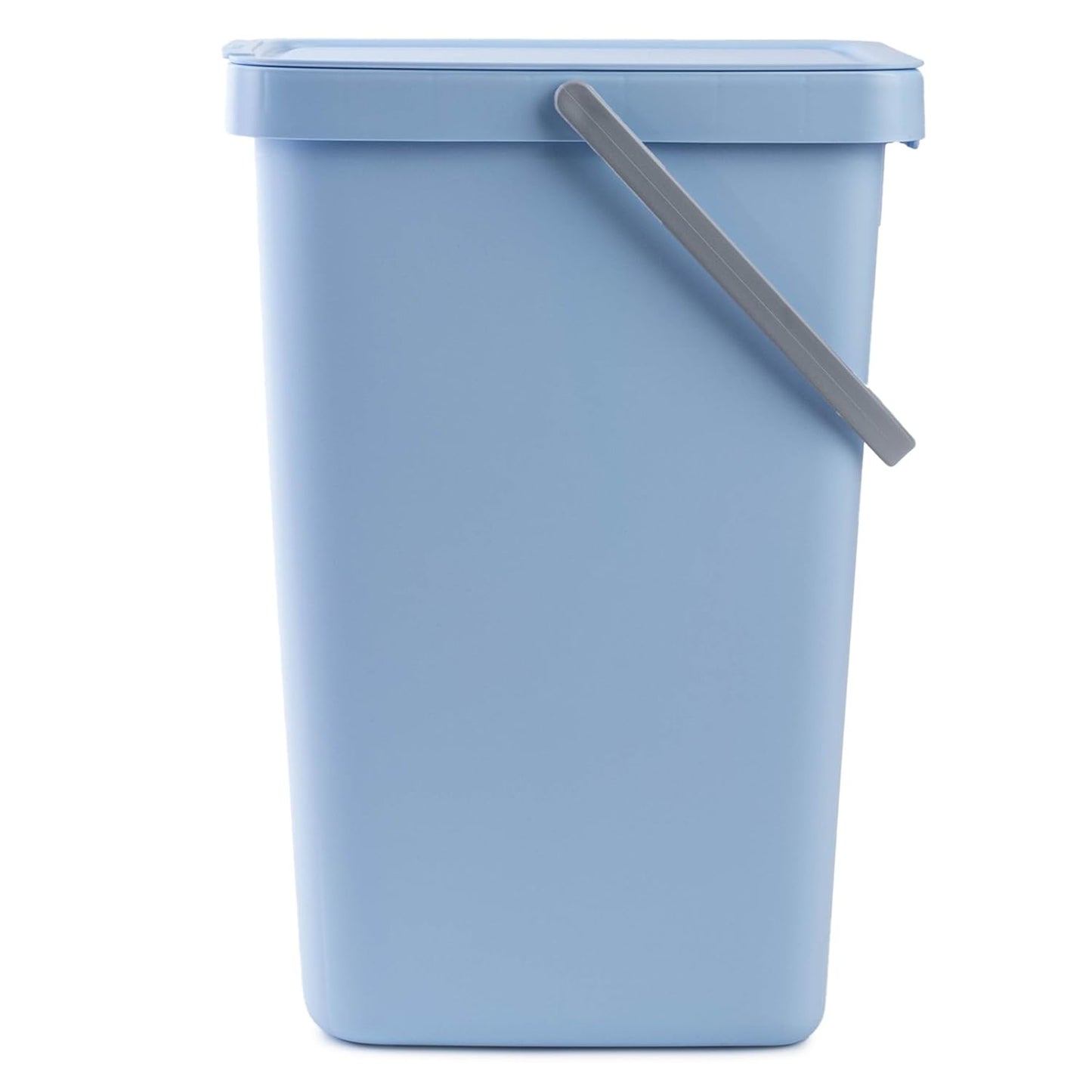 Abfallbehälter mit Deckel und Griff, 12L / Blau