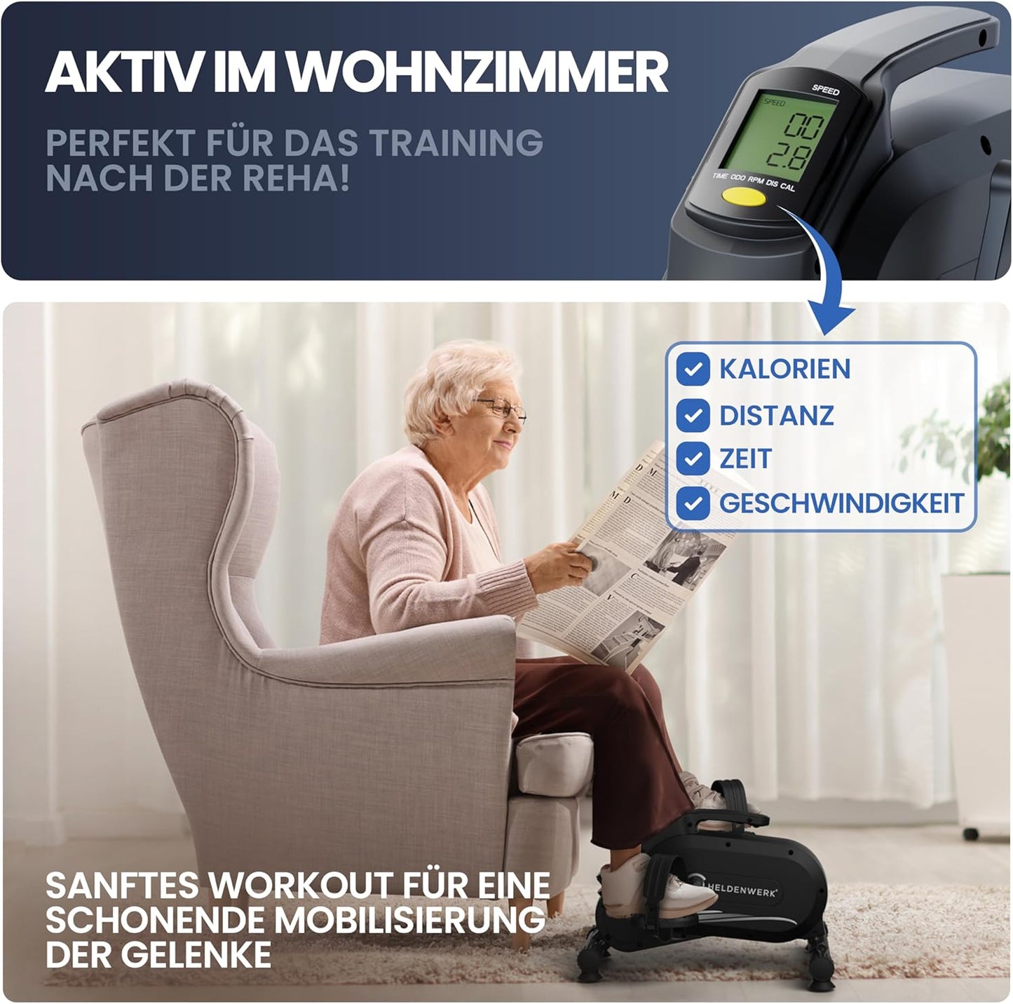 Pedaltrainer PRO Set - Arm- und Beintrainer für Zuhause