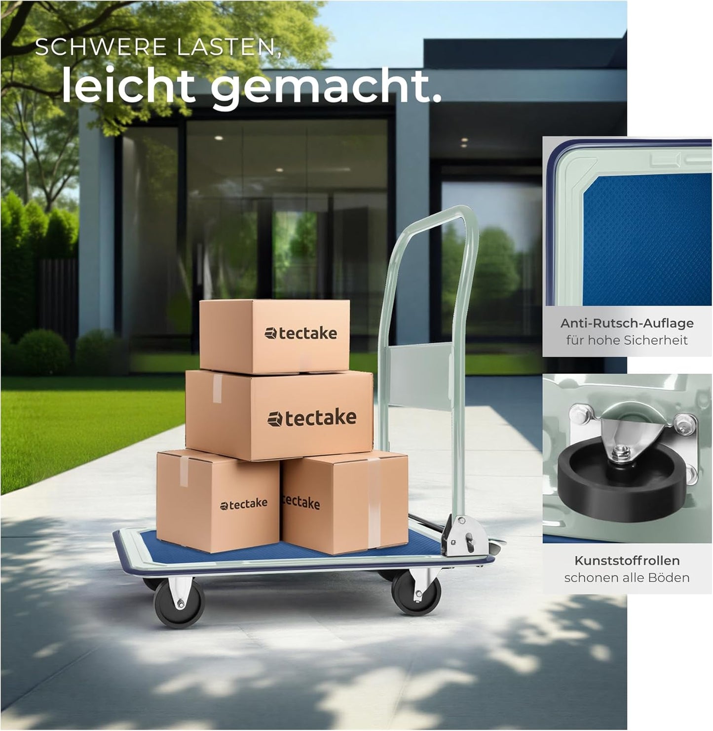Klappbarer Plattformwagen, Belastbarkeit 150 Kg