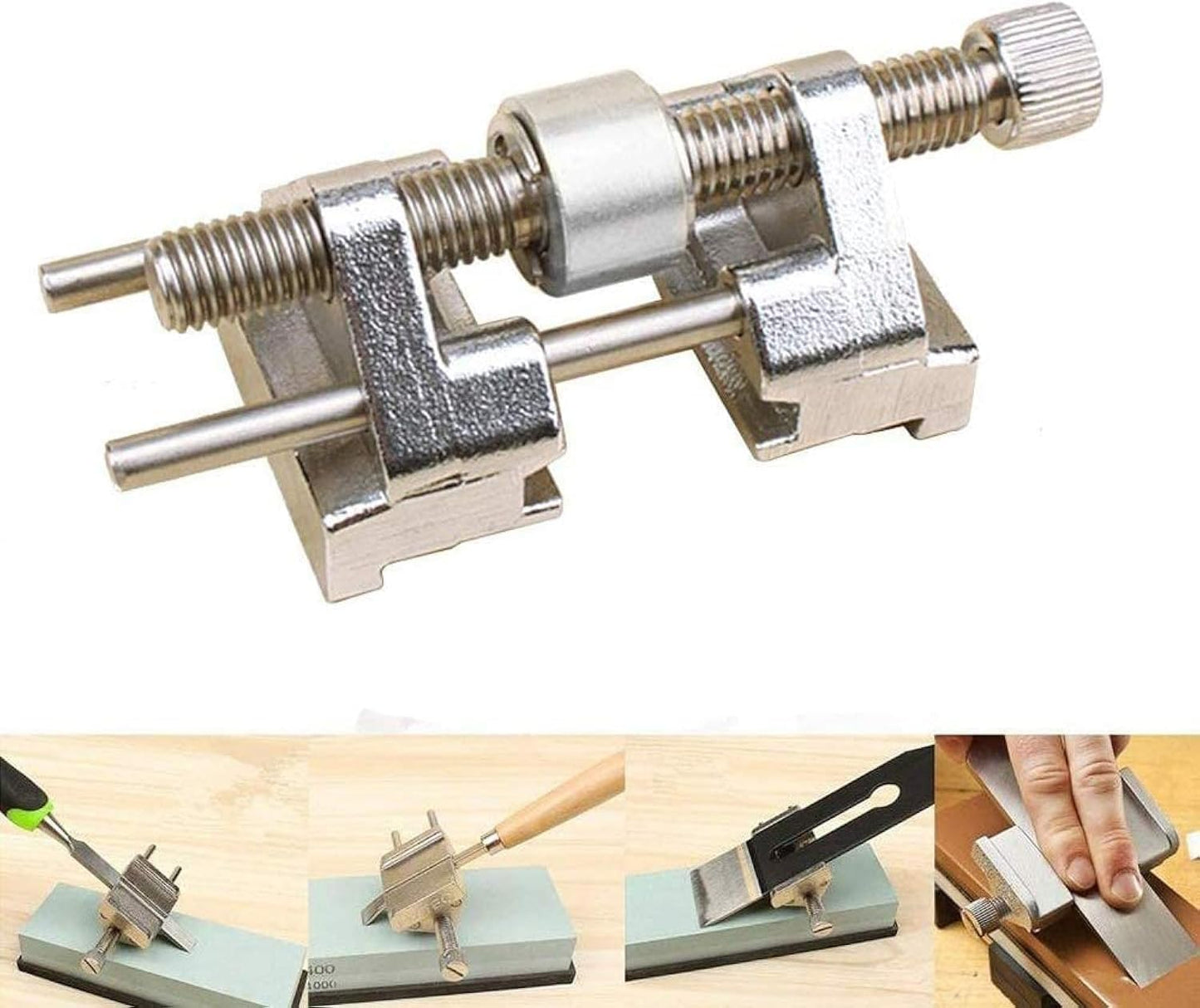 Kantenschärfer mit Edelstahl-Rolle für Holzmeissel, Rostfrei