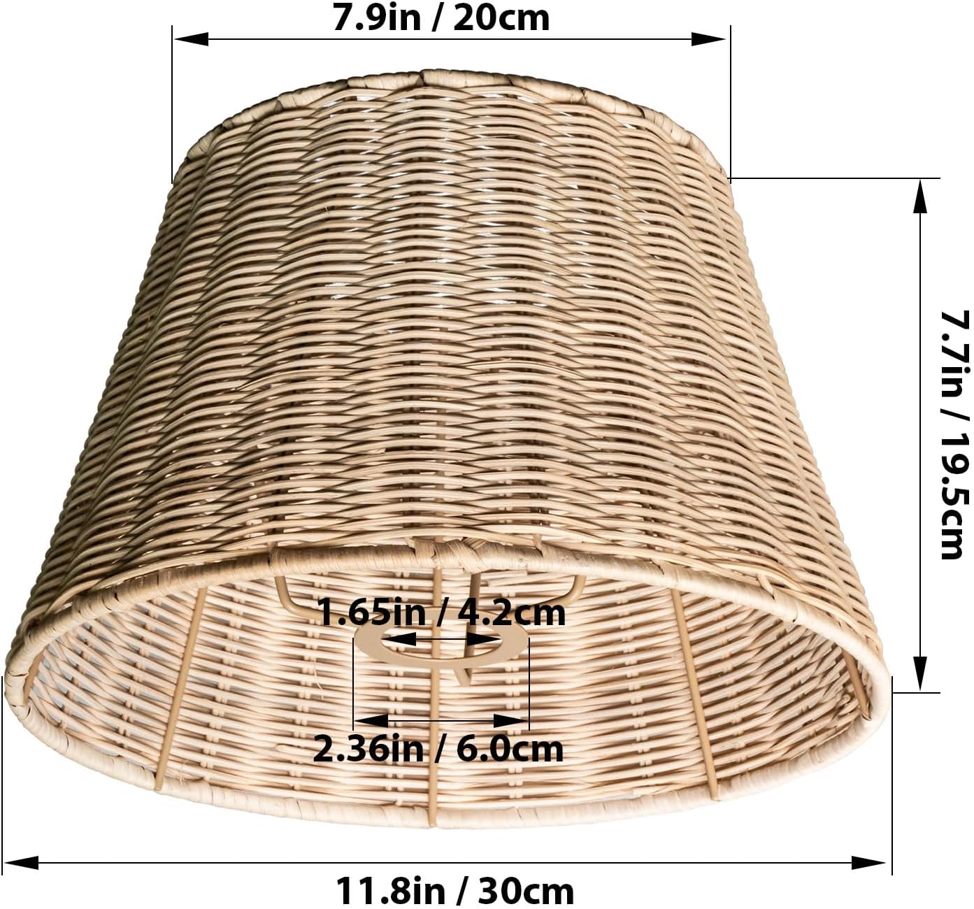 Rattan Lampenschirm, Konisch, Naturfarben-rattan 1