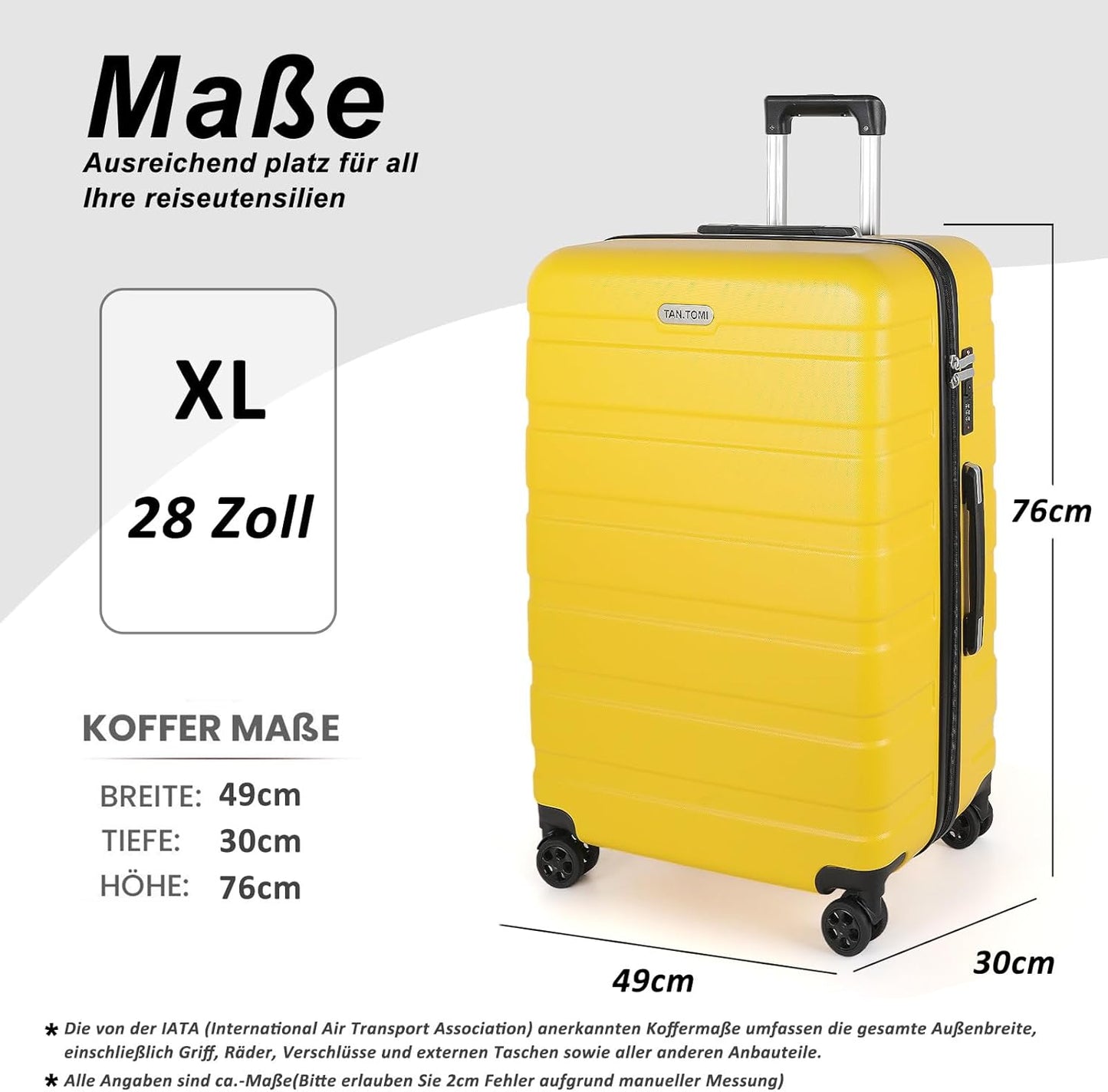 Hartschalen-Reisekoffer, Mango XL (28 Zoll)