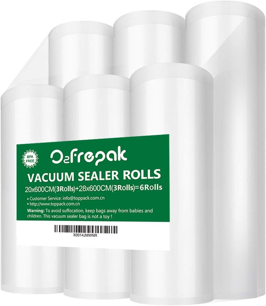 Vakuumierrollen-Set, 6Rollen=20X600cm(3Rollen)+28X600cm(3Rollen)