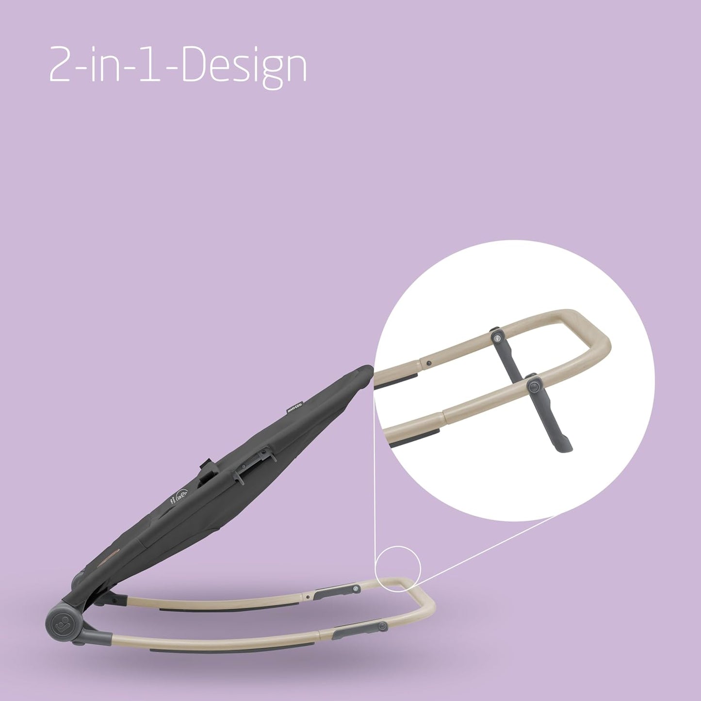 Babywippe Loa mit Sicherheitsgurt, Beyond Graphite