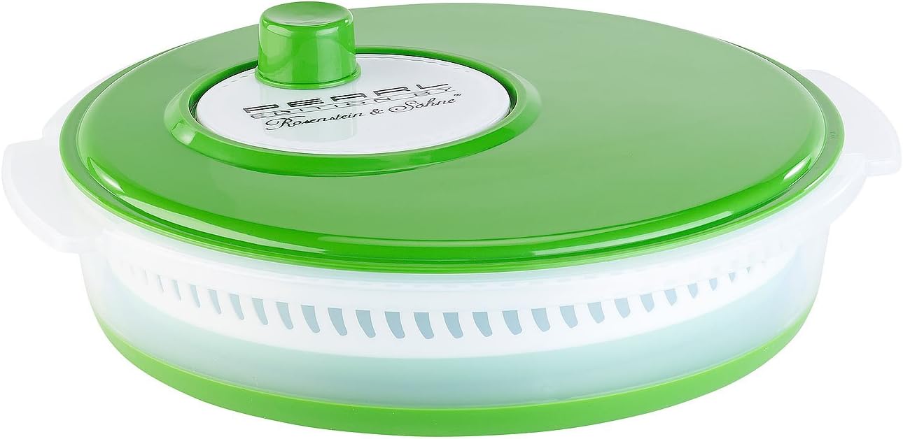 Faltbare Salatschleuder mit Kurbel, 5 l