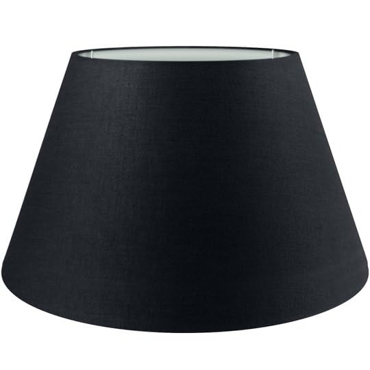Premium Lampenschirm konisch (2XL, 40cm), Schwarz 2XL = ØU: 40cm | ØO: 20cm | H: 21cm