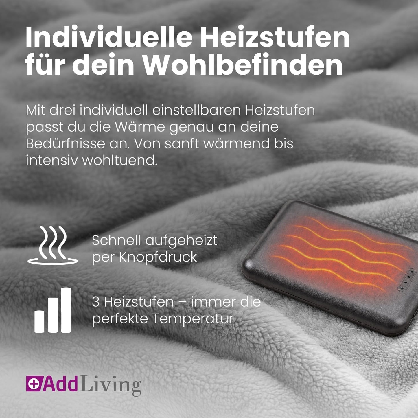 Kabelloses Infrarot-Heizkissen mit Akku