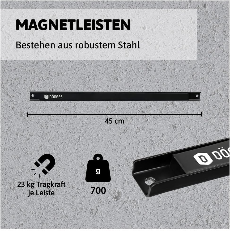 6 x magnetische Werkzeugleisten