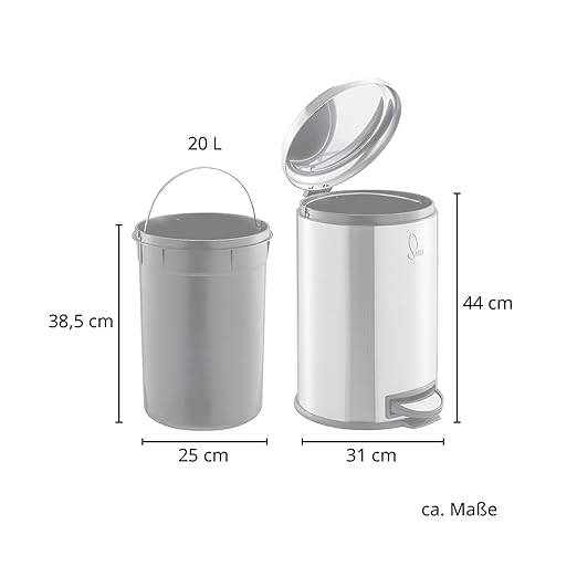 Mülleimer T20, Silber