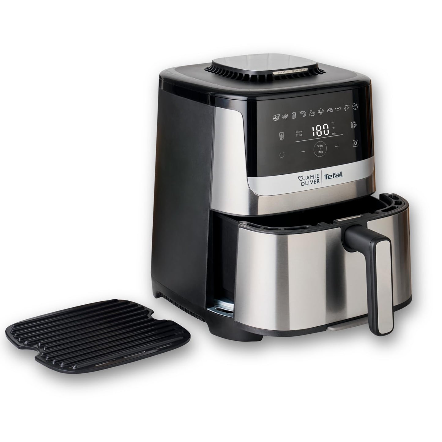 Easy Fry Silence Deluxe Heissluftfritteuse EY55JDE0, Deluxe 5 L by Jamie Oliver
