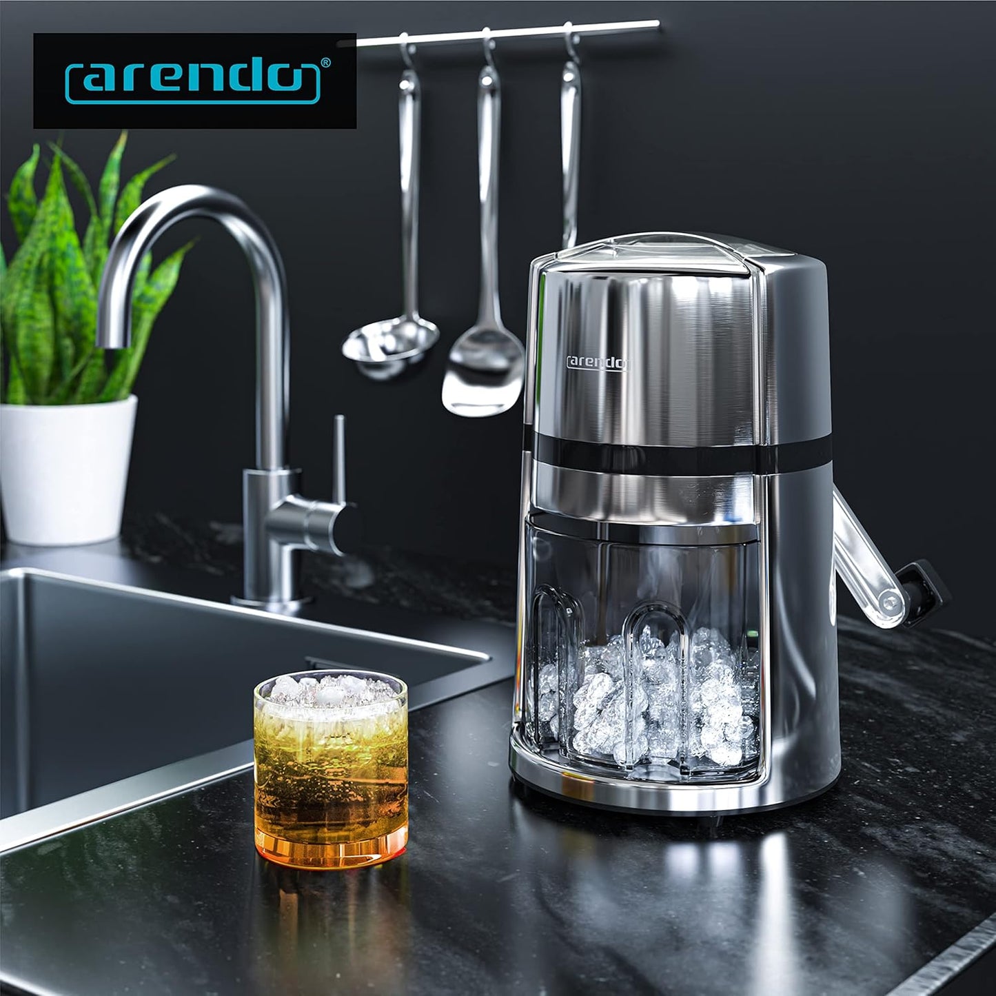 Ice Crusher mit Auffangbehälter