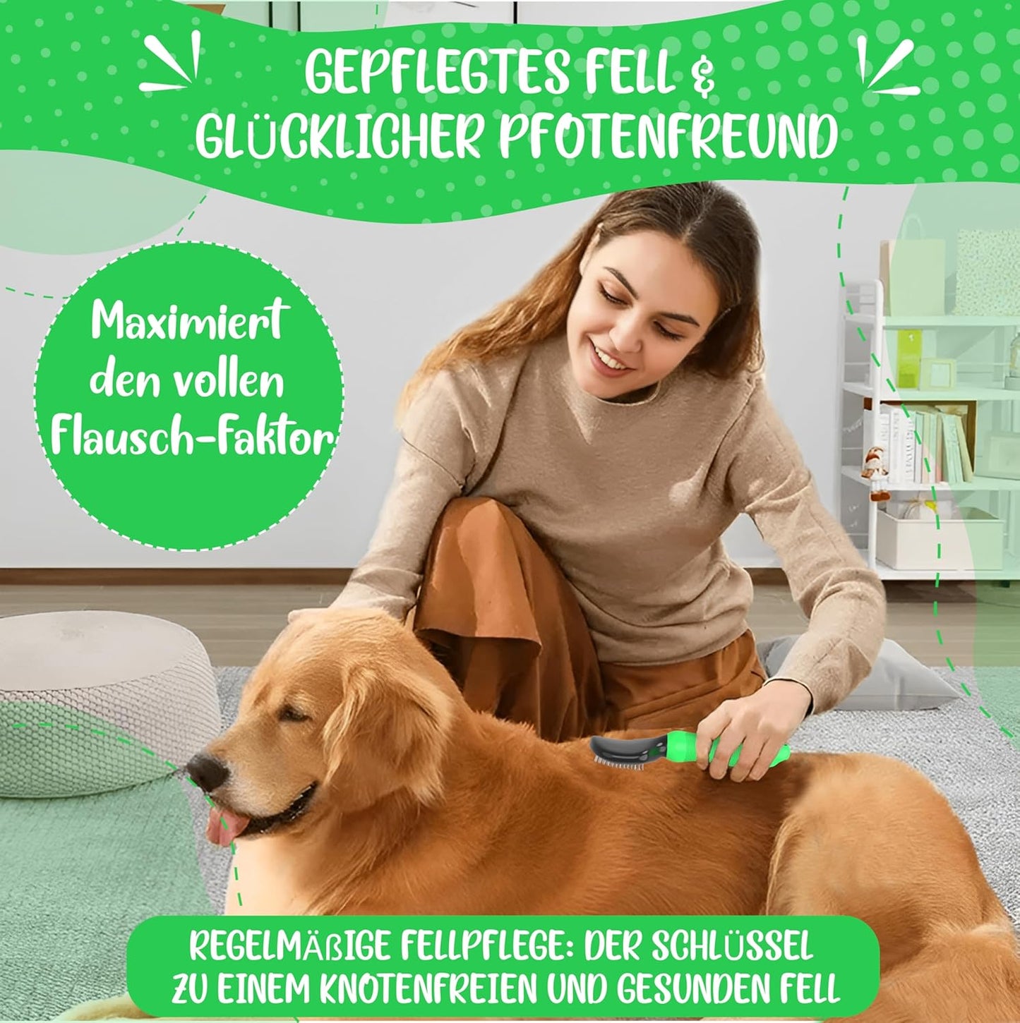 Softbürste für Haustiere, Grösse S