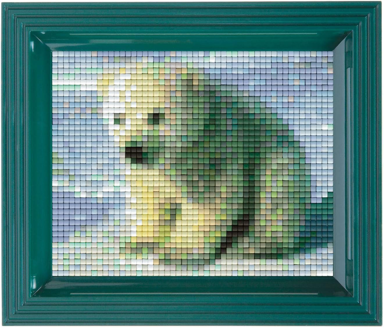 Pixel Mosaik-Eisbär mit Rahmen, Eisbär