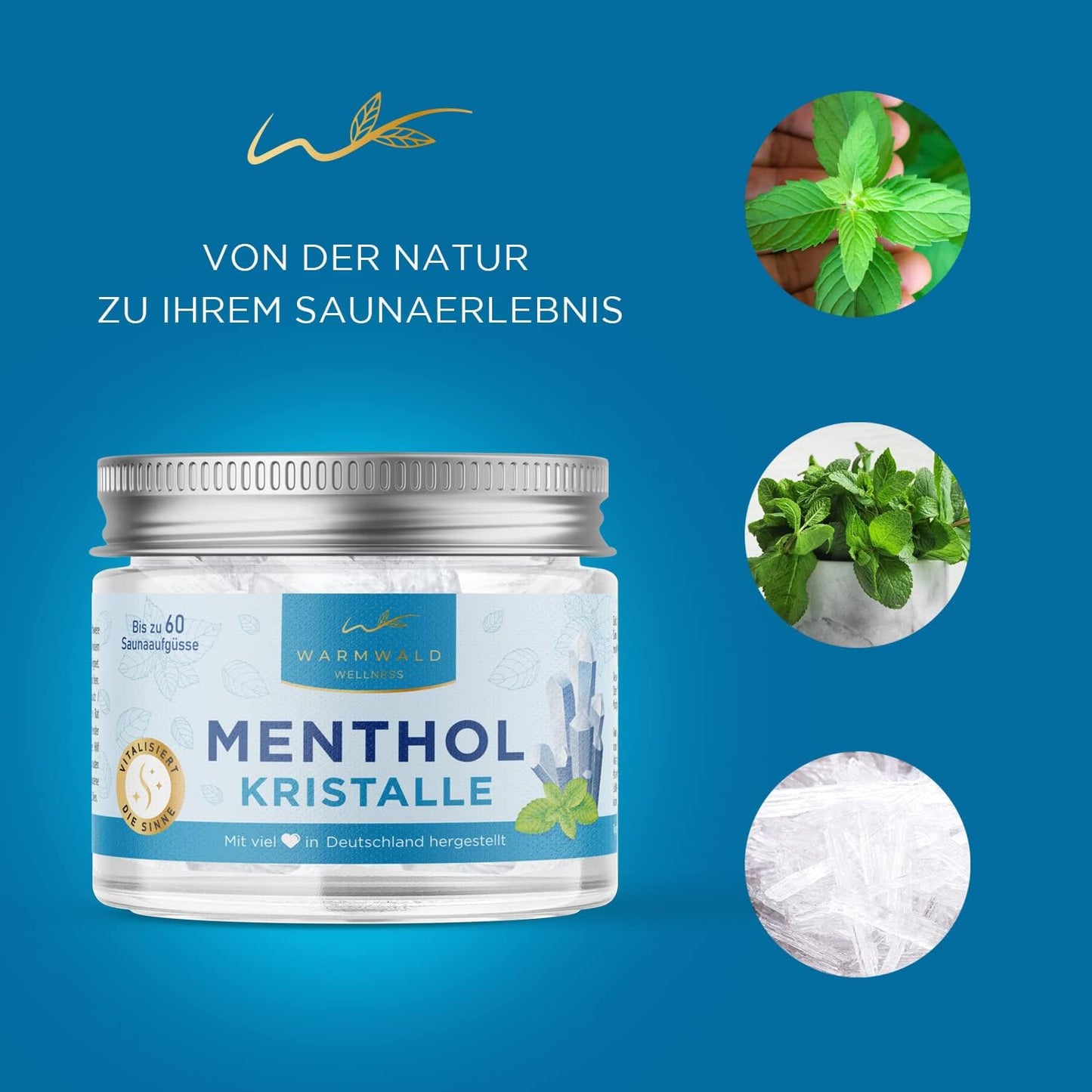 Mentholkristalle für Saunaaufgüsse