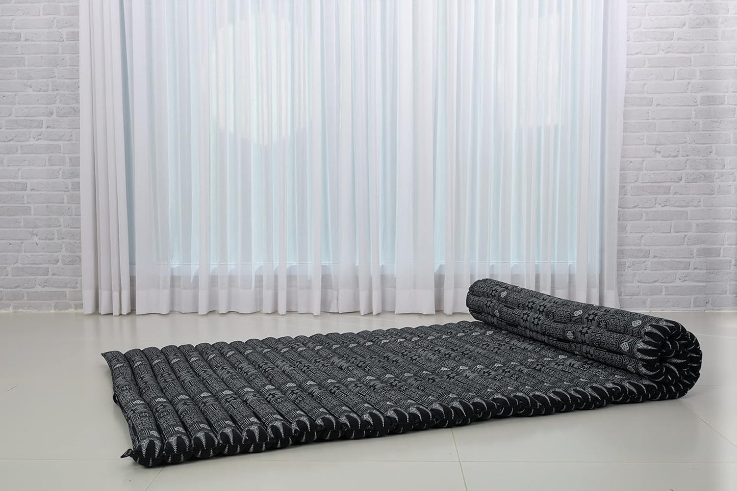 Rollbare Thaimatte, 190x100 cm, L: 190x100 cm Cbt4 - Schwarz