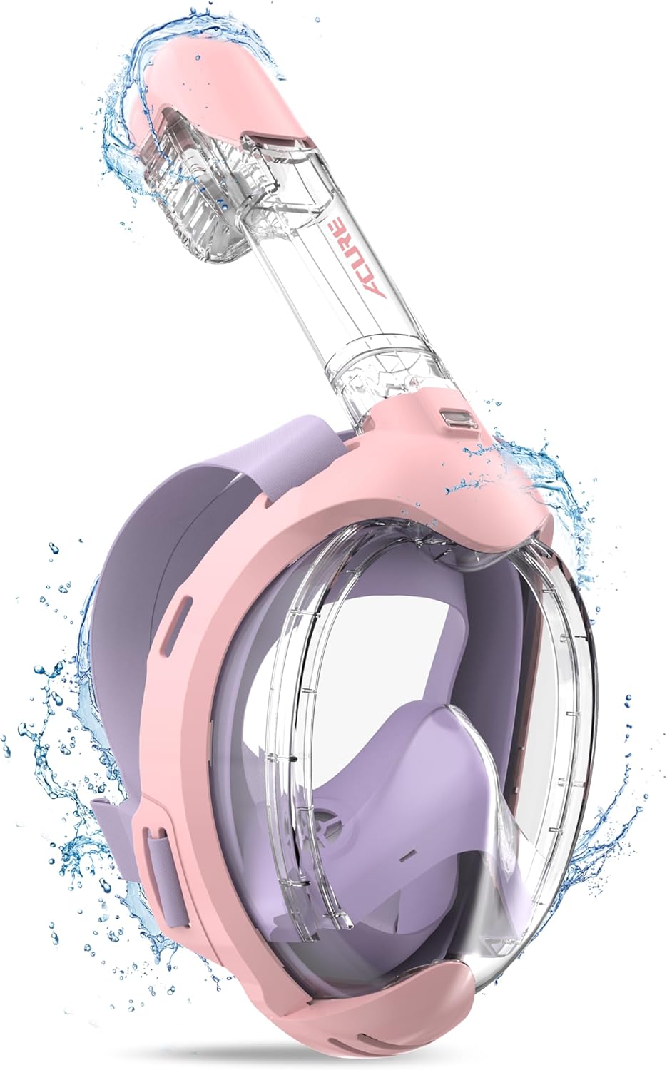 Schnorchelmaske für Kinder, Violett Rosa