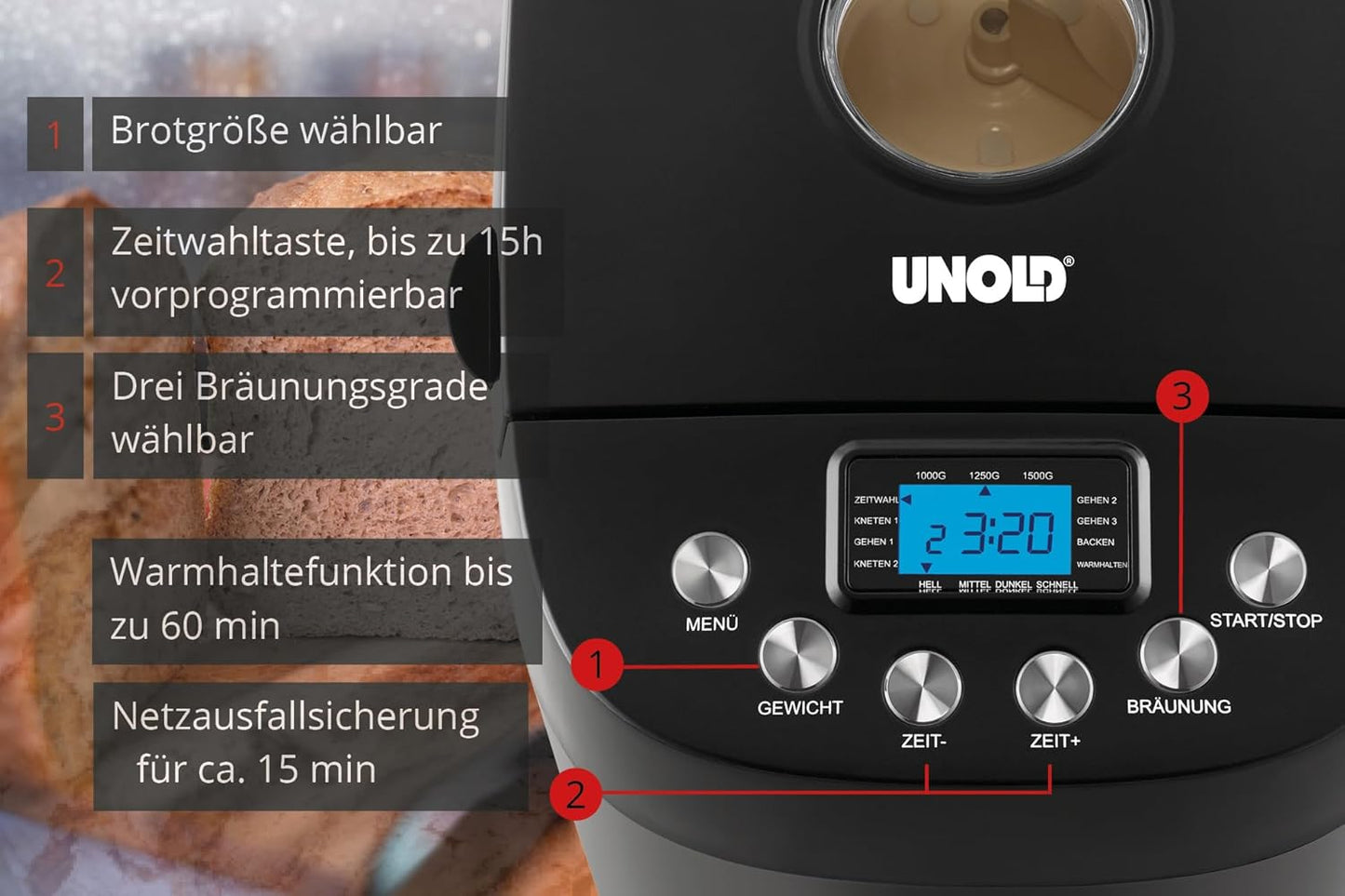 Big Black Backmeister Brotbackautomat, Schwarz