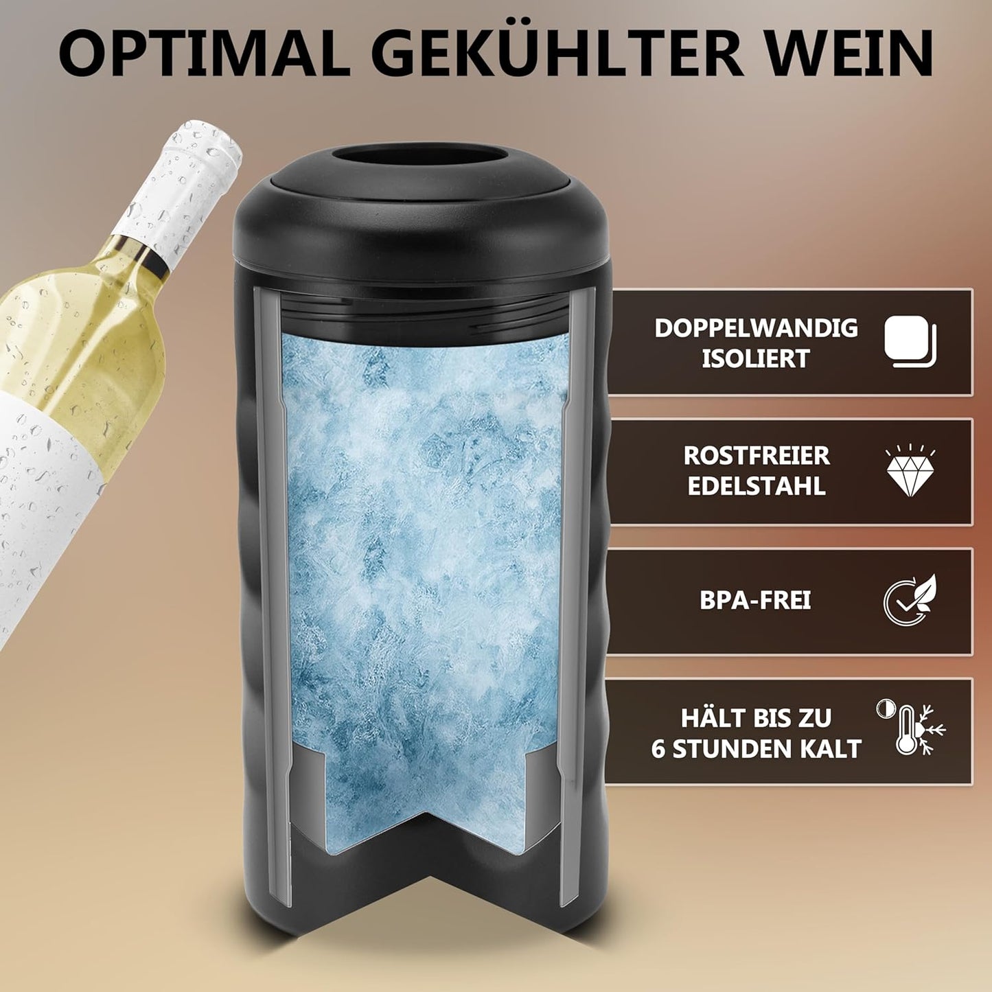 Arktis Weinkühler, Schwarz