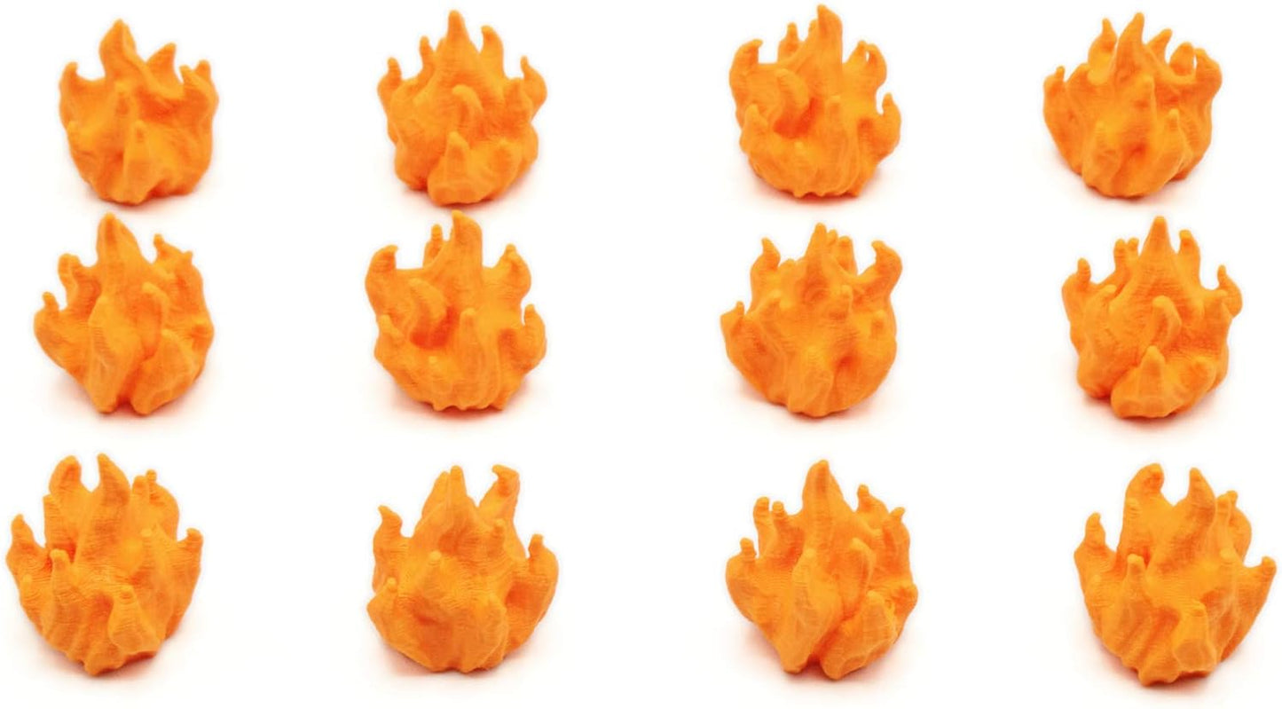 3D Feuer-Token-Set für Nemesis, 12 Stück