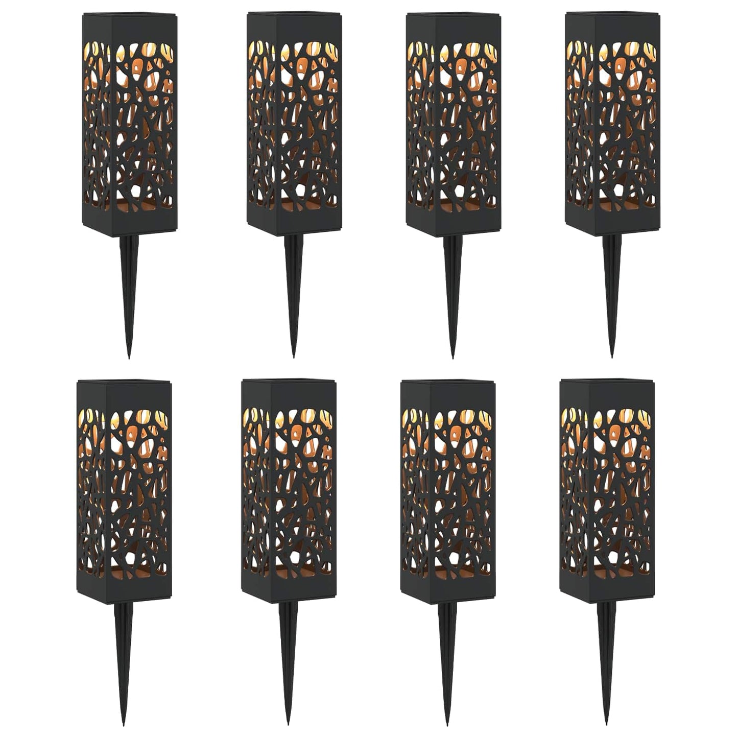 Solarleuchten mit Erdspiess, 8 Stück, 8