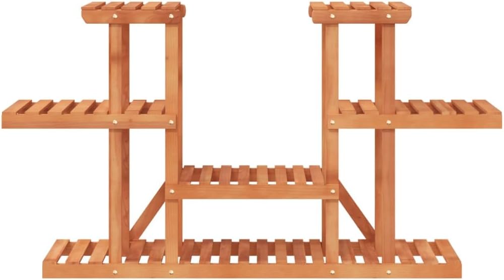 Pflanzenregal, 10 kg Belastbarkeit pro Boden, 110 x 25 x 73 cm Hellbraun