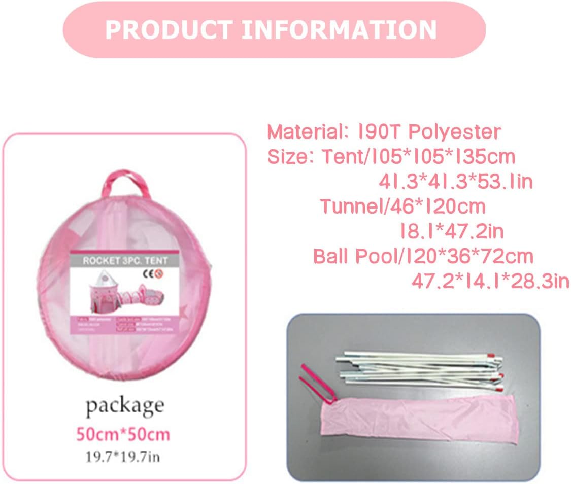 Spielzelt-Set, Rosa Rakete