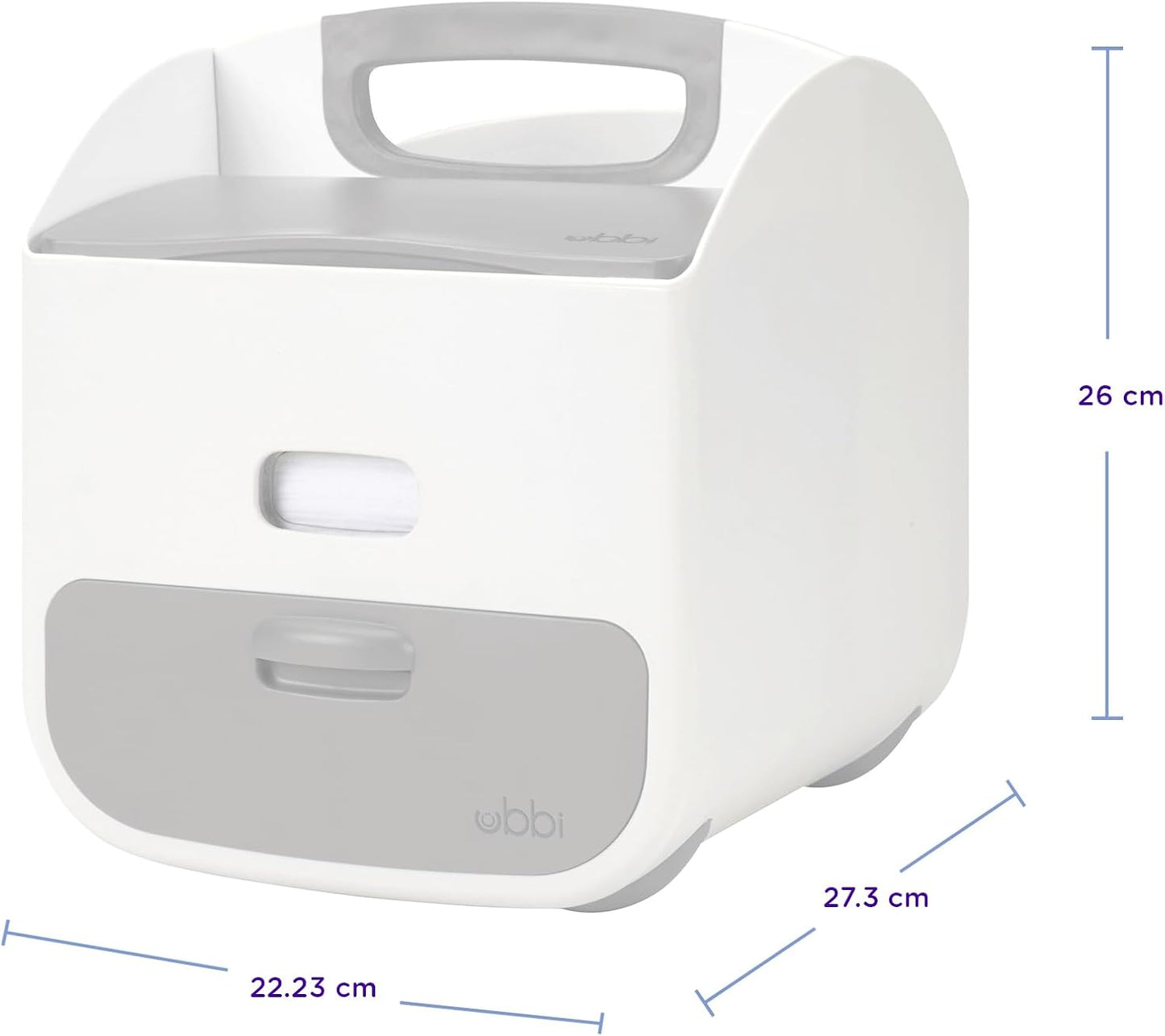 Wickeltisch-Caddy, Grey Nappy Caddy