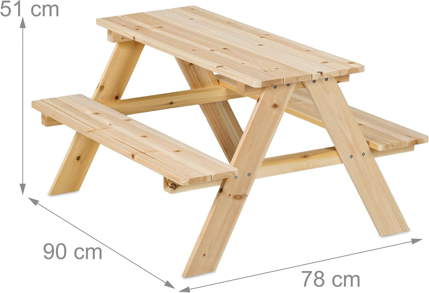 Kindersitzgarnitur Picknickbank, Natur