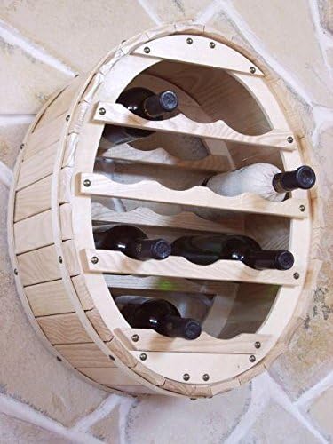 Weinregal für die Wandmontage, 12 Flaschen Natur hängend