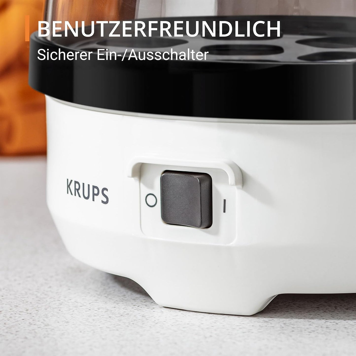 Ovomat Spezial Eierkocher für 7 Eier, Weiss/Schwarz