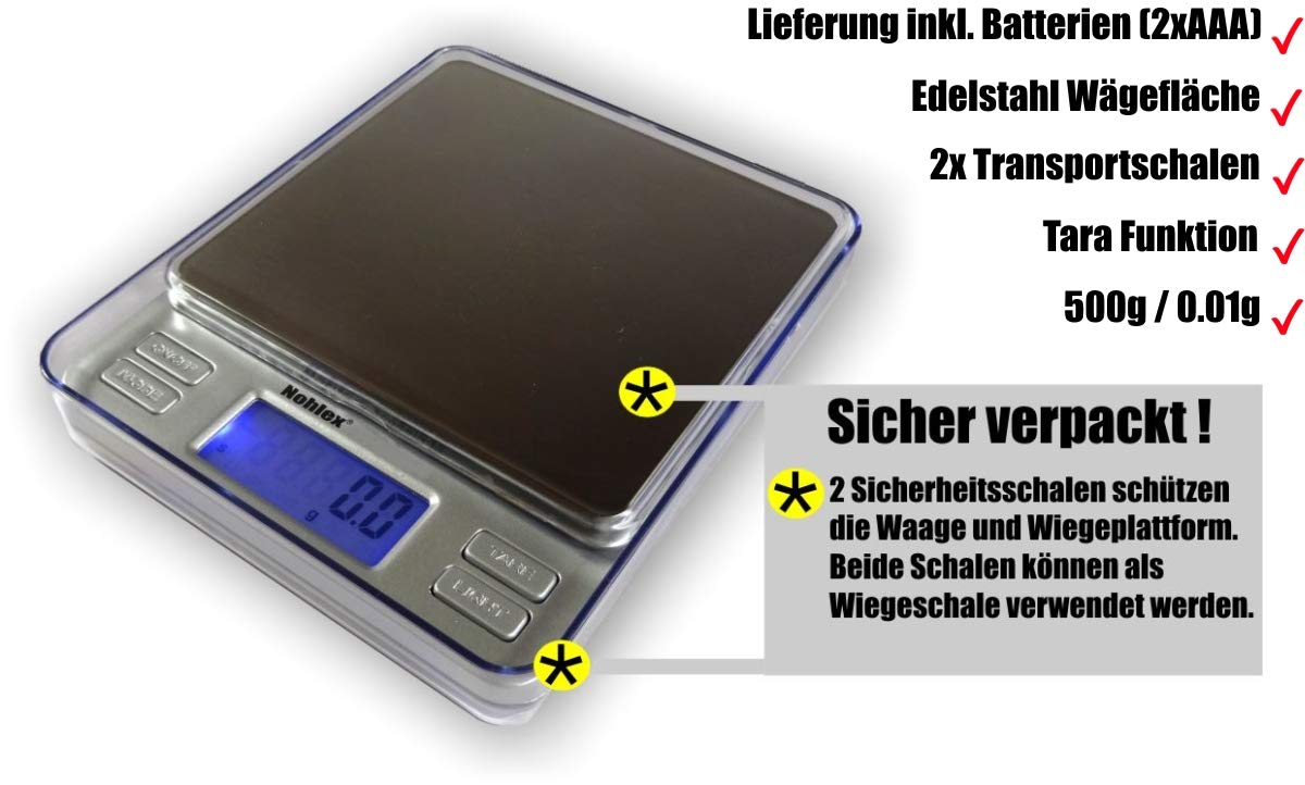 Digitale Feinwaage NTP500X 500g/0.01g