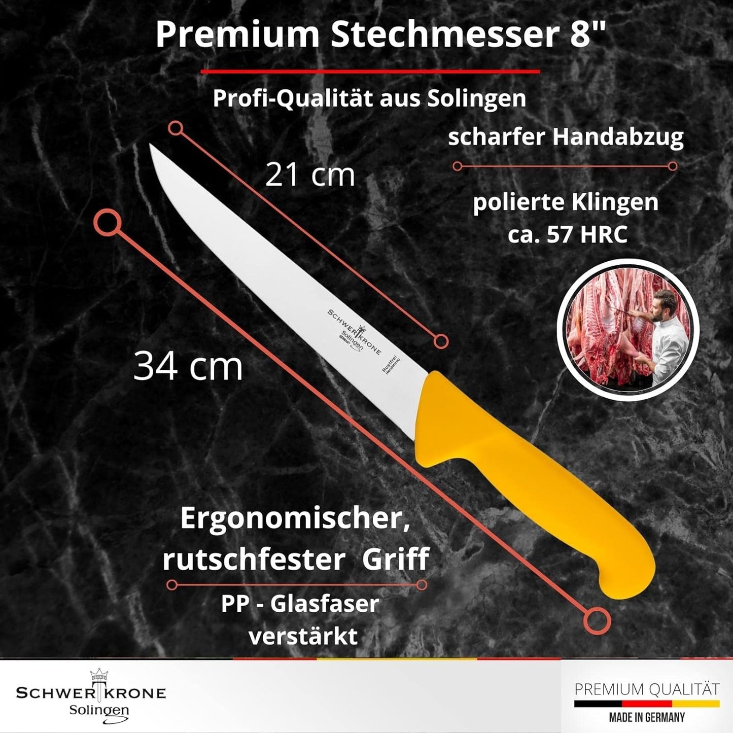 Metzgermesser Set, 3-teiliges Set