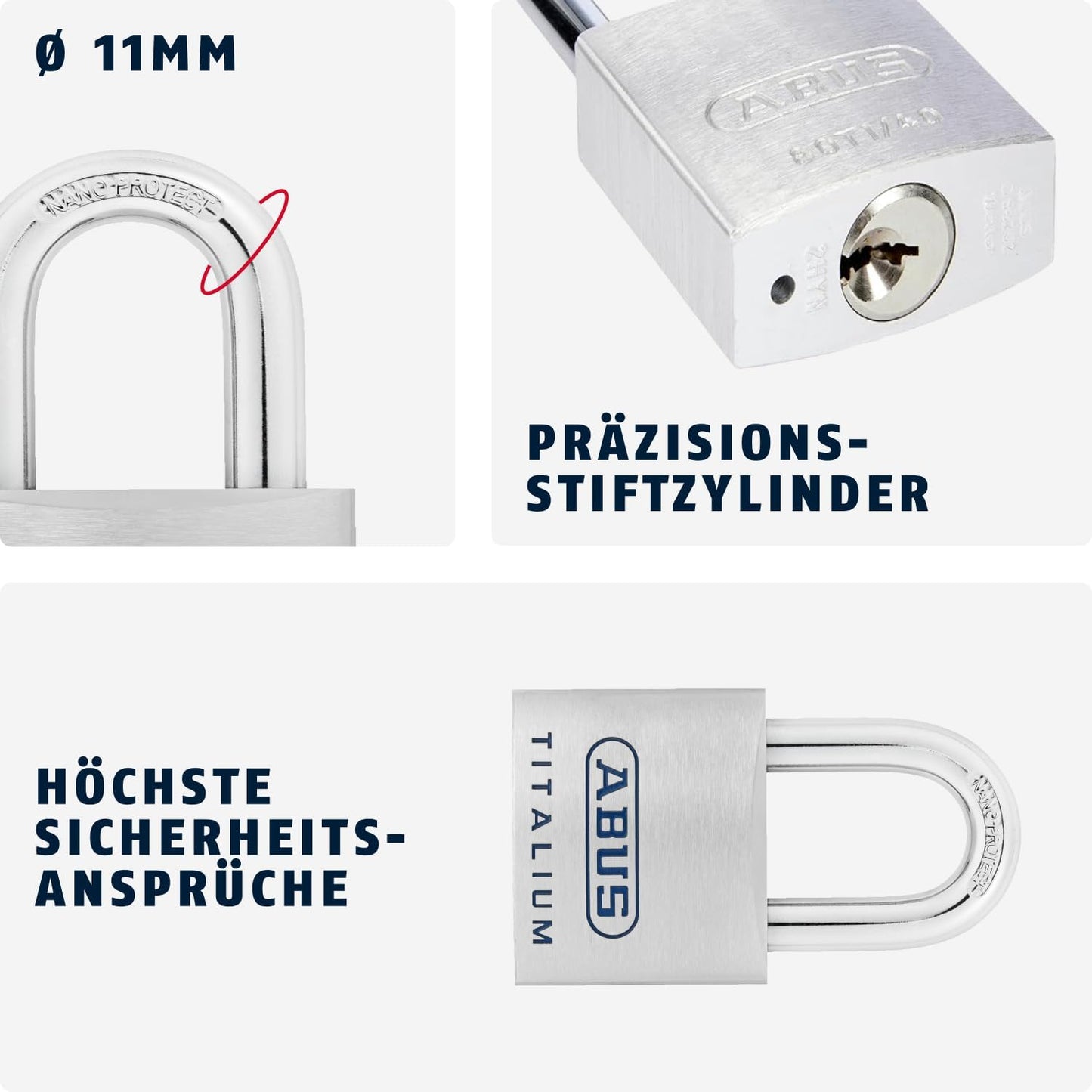 96TI/60 kd., 60mm gleichschliessend Standardbügel