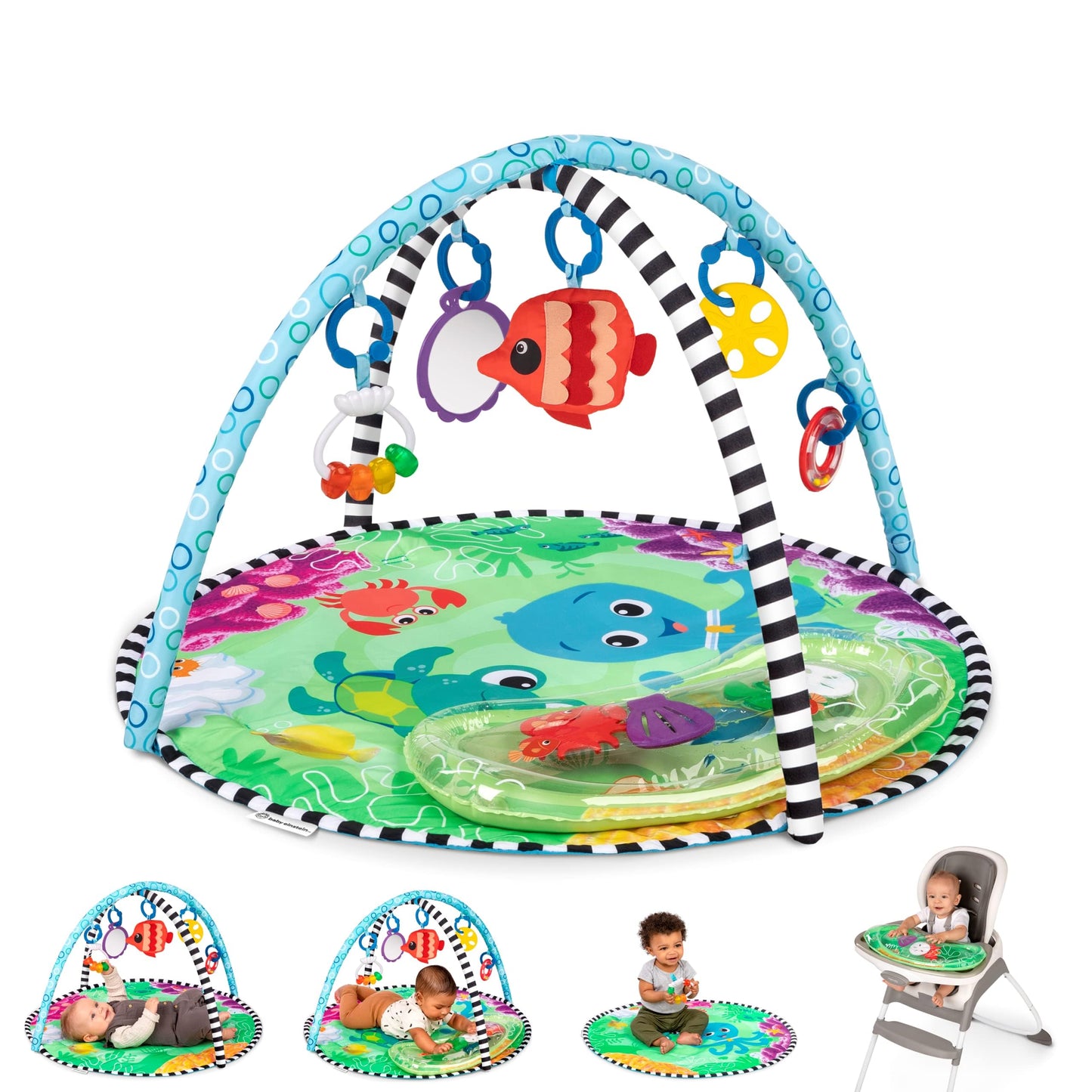 2-in-1 Wassermatte mit Spielzeugen für Neugeborene, Sea Floor Explorers