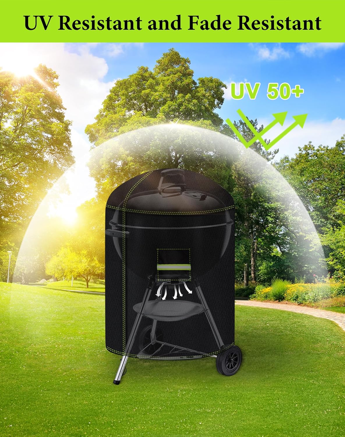 Grillabdeckung für Kugelgrill 57 cm (Wetterfest), Ø77 x 90cm