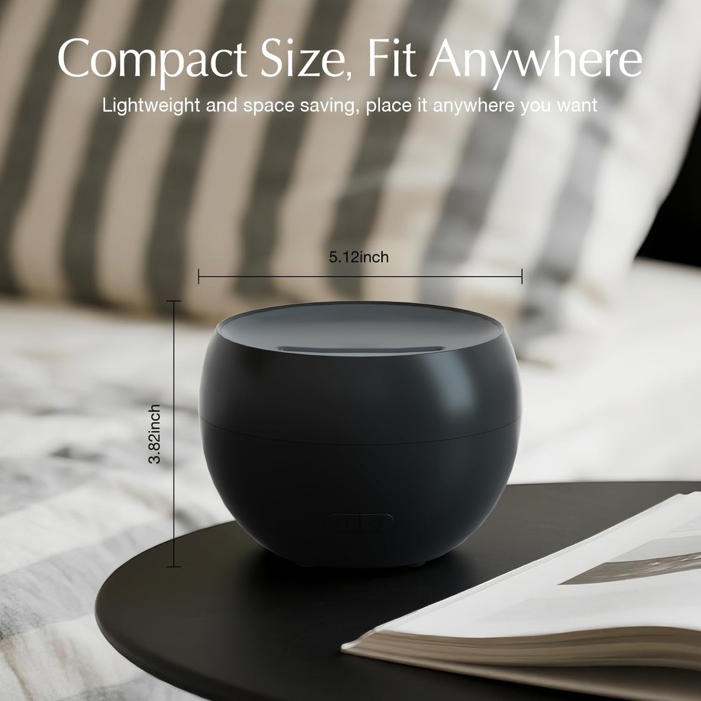 Aroma Diffuser mit Flammeneffekt, Schwarz