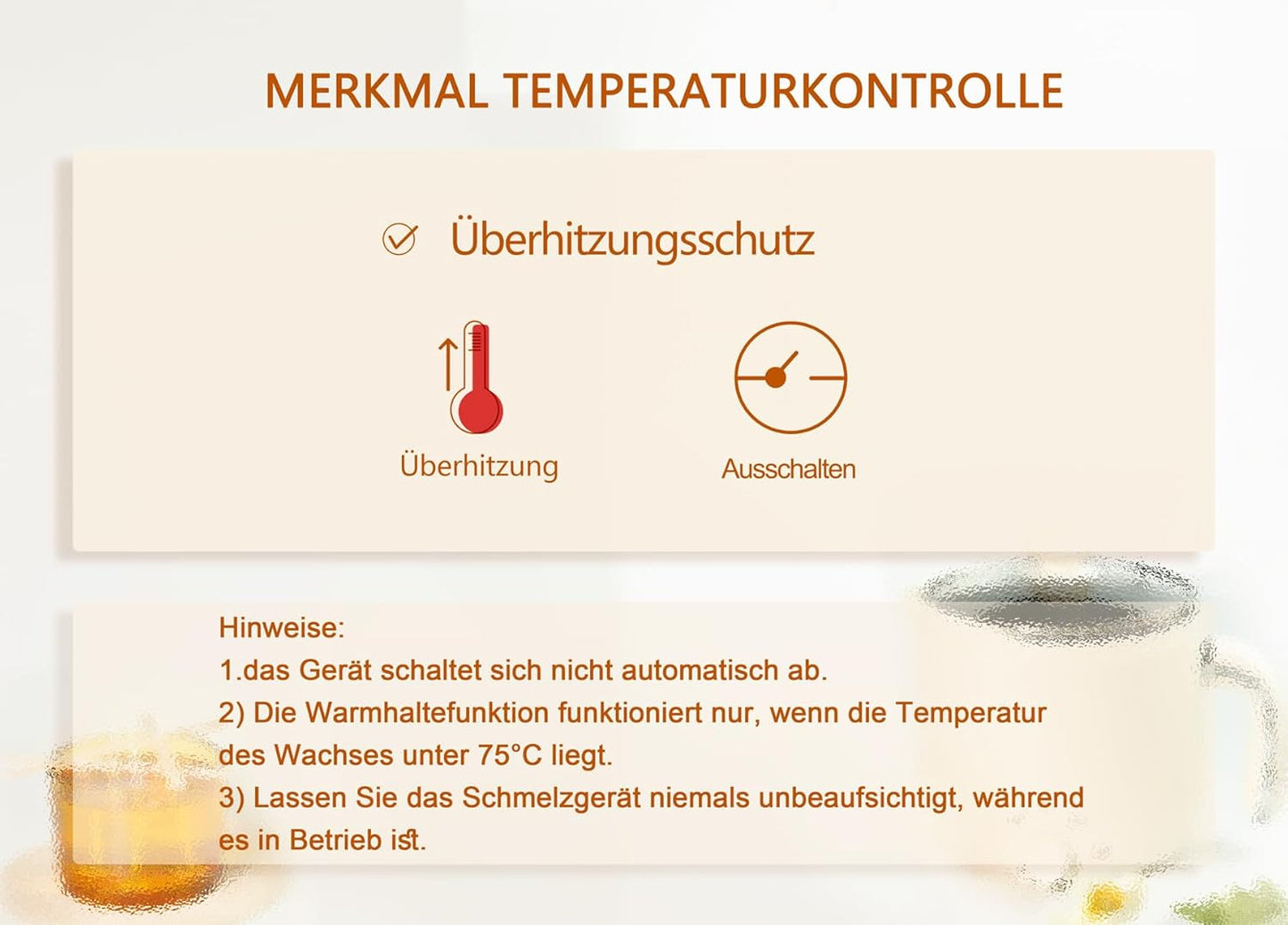Wachsschmelzer mit Ausgiesser für Kerzenherstellung