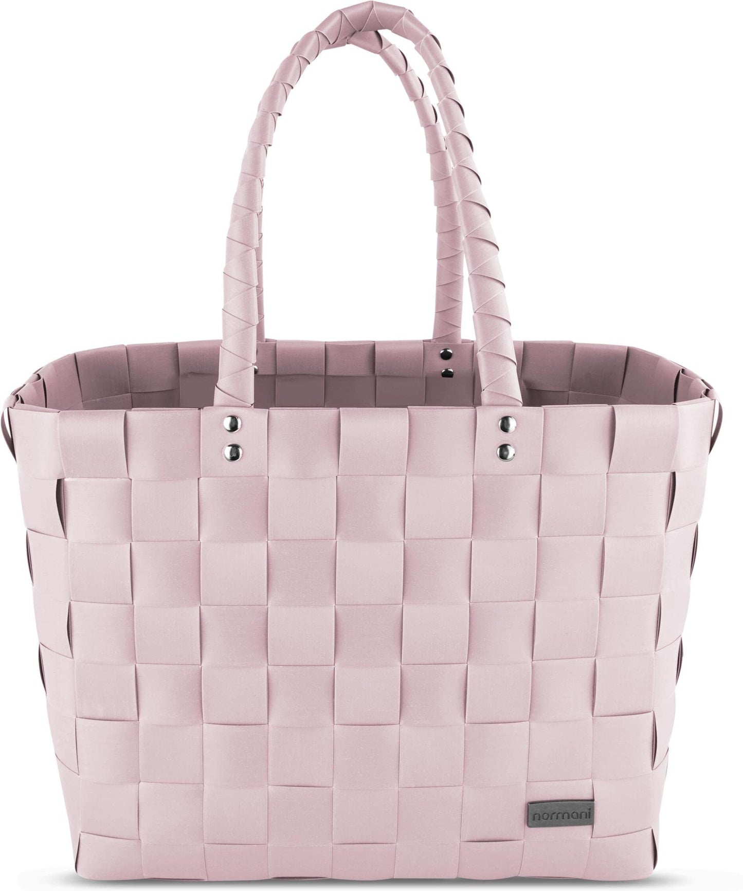 Einkaufstasche Shopper Vintage Style Kunststoff, Hellrosa Einheitsgrösse