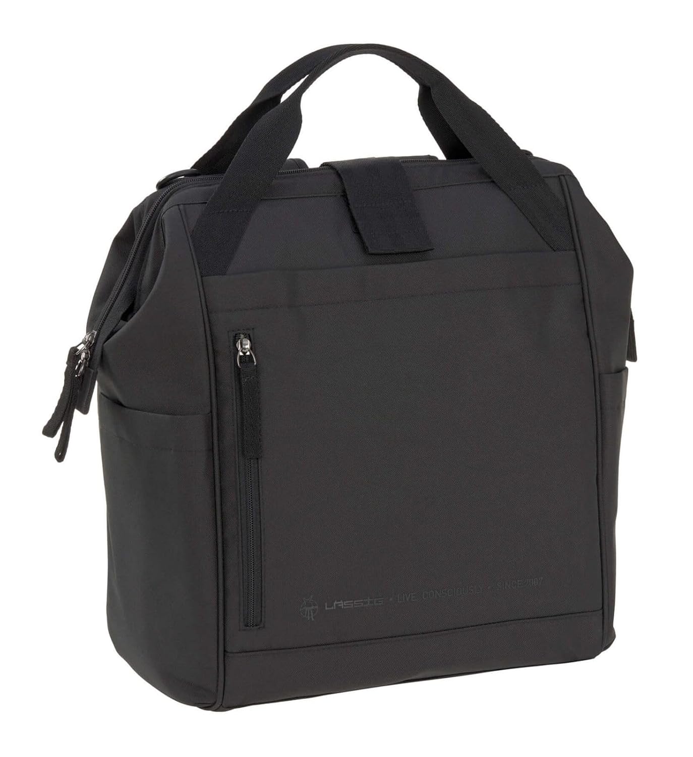 Baby Wickelrucksack Goldie Up mit Wickelzubehör & Unterlage, Schwarz