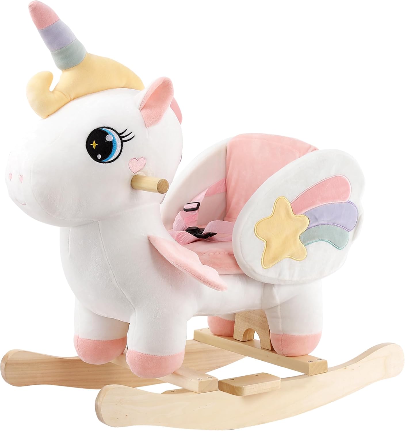 Einhorn-Baby-Schaukelpferd, Bezauberndes Weisses Einhorn