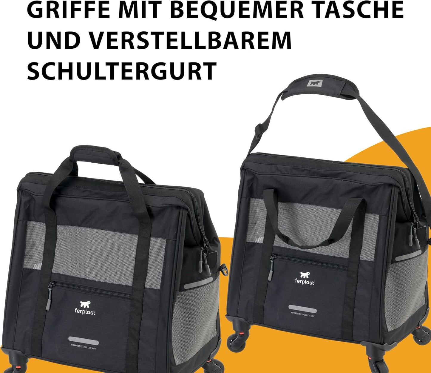 Hundebox Voyager Trolley mit ausziehbarem Griff