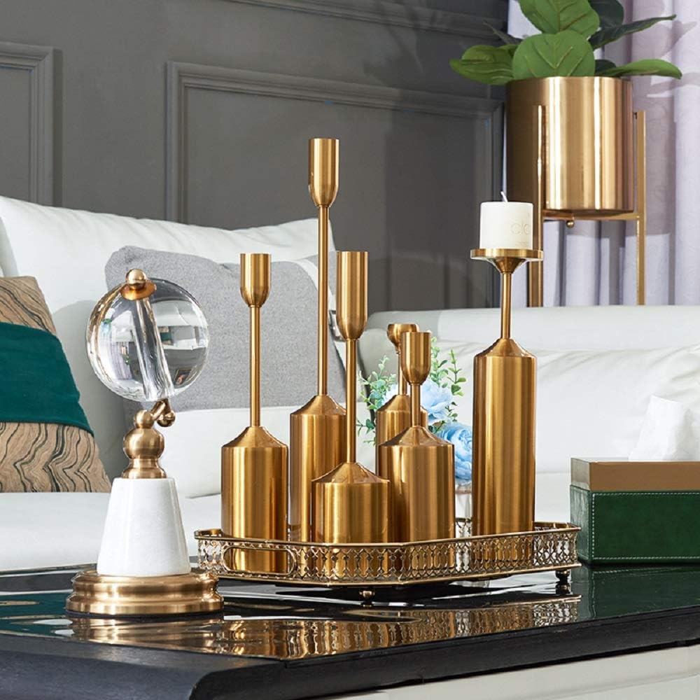 Kerzenhalter-Set, Gold 6er Set