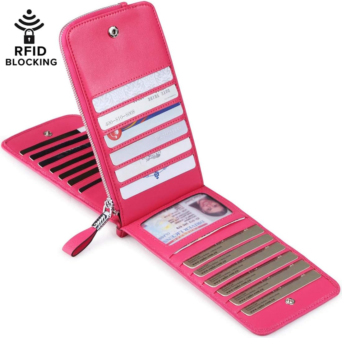 Kreditkartenetui mit RFID-Blocker, Pink