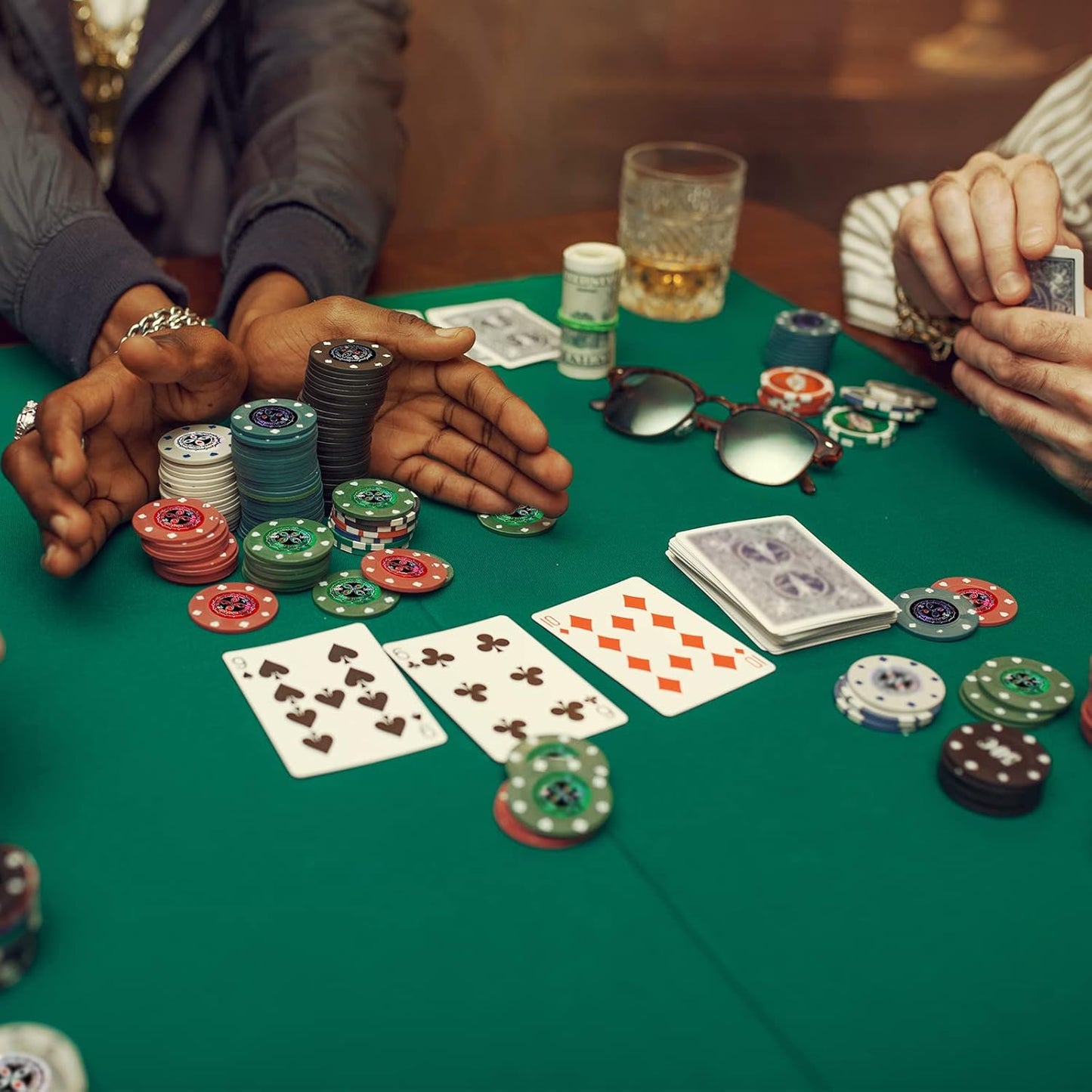 Pokerset mit Koffer, C 360 Stück, mit Aufklebern