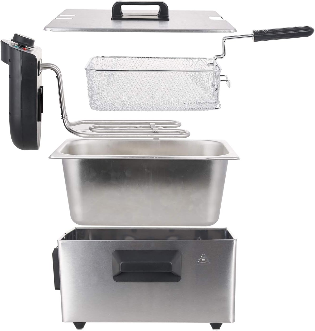 Öl-Fritteuse mit Kaltzonen-Technologie, Edelstahl